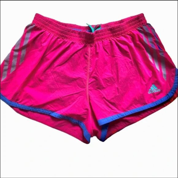 Adidas Adizero Climalite Pink / Blue Lined Running Short Shorts Size Small - Picture 9 of 9